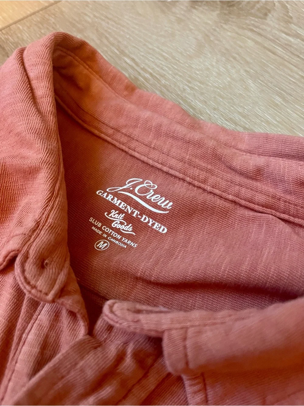 J. Crew Men's Orange Long-Sleeve Button-Down Shirt